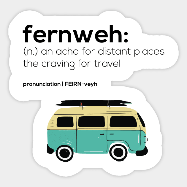 Fernweh - Travel definition Sticker by LiTshirt